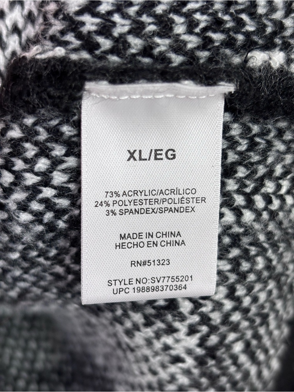NWT Vince Camuto Halloween Crewneck Sweater Women’s XL Black White Ghost Motif - Picture 4 of 5